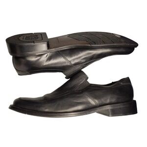 Stacy Adams Formal Loafers Mens US 11M Black Upper Leather Square Toe Slip On